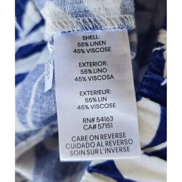 Calvin Klein Women's Dress Trouser Pants Linen Blend Size Small Pull on Comfort - Picture 4 of 10